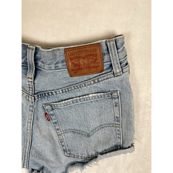 Levi’s 501 Selvedge Daisy Duke Jean Shorts Women’s Size 25 Distressed - Picture 7 of 8